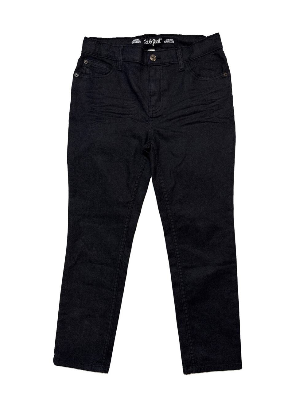 Cat & Jack Boys Skinny Jeans Adjustable Waist Black Size 12